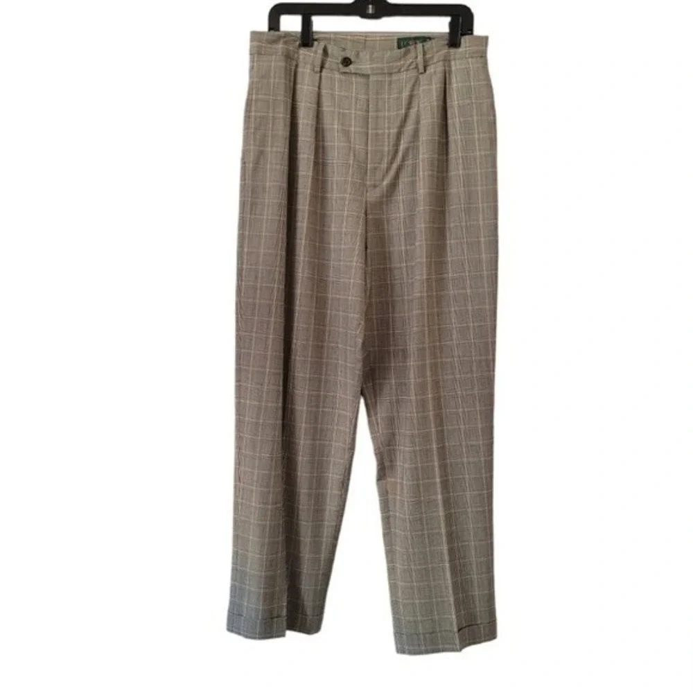 J.‎ Crew Vintage 90's Plaid Wool Pleated Trousers